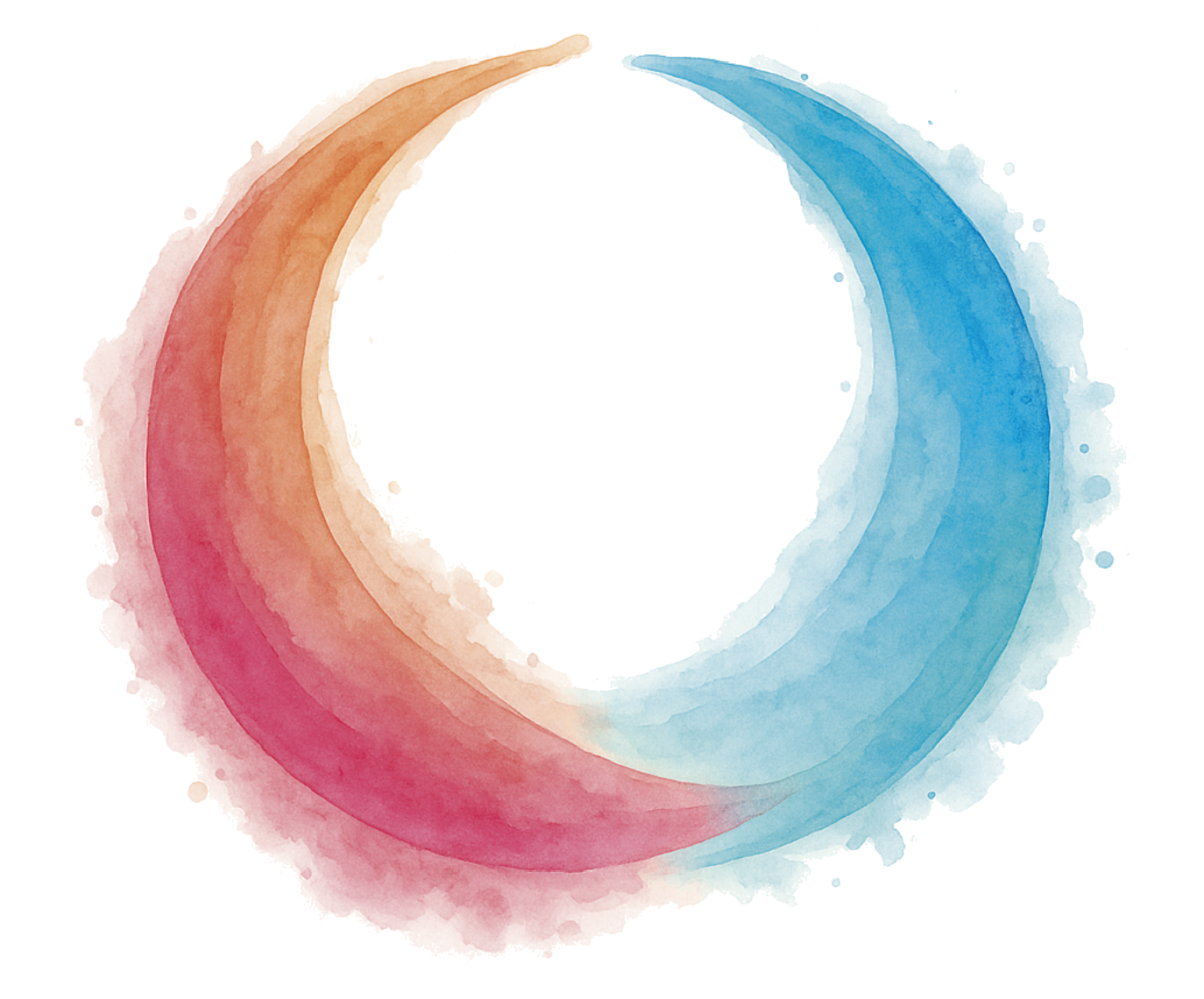Logo Ariane Rath - zwei Halbmonde stehen sich gegenüber
